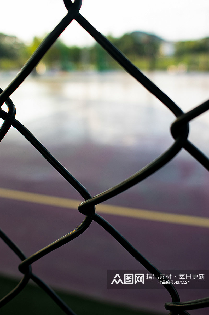 室内围栏高清篮球运动场摄影图照片素材