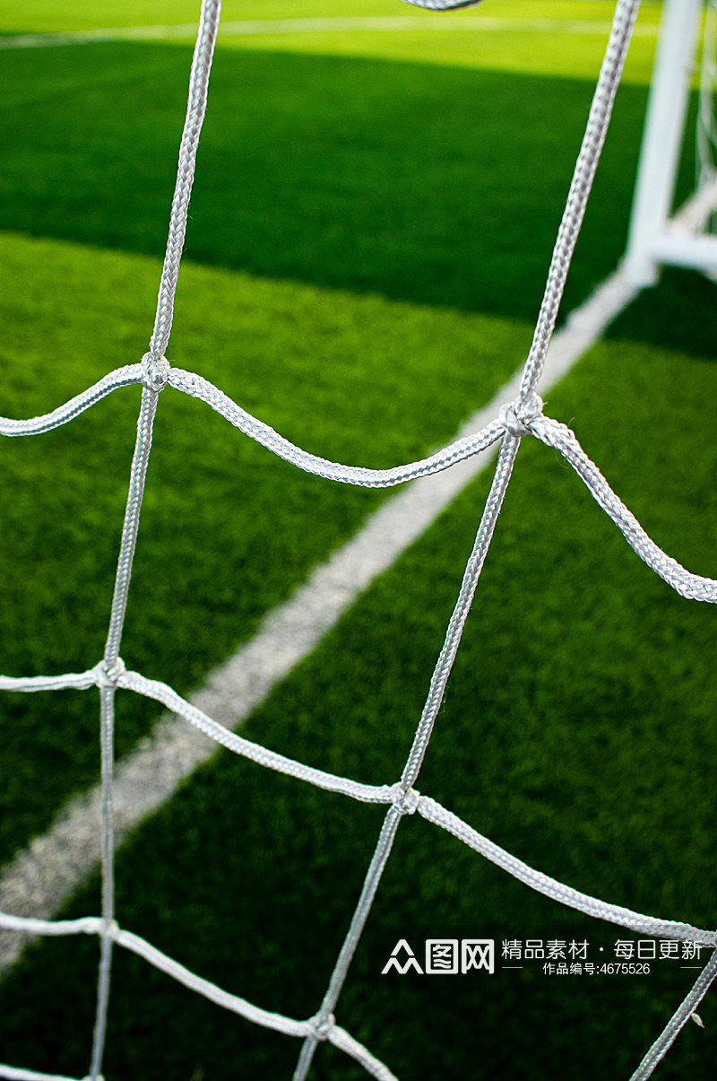 绿色高清足球门网草地空背景图摄影图照片素材