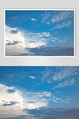 蓝天白云云朵风景背景图摄影图照片