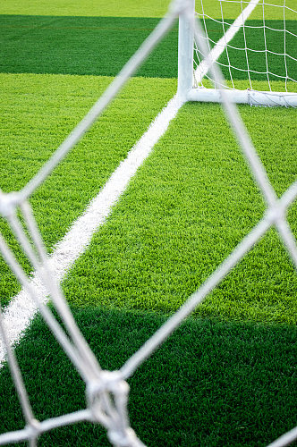 绿色高清足球门网草地空背景图摄影图照片