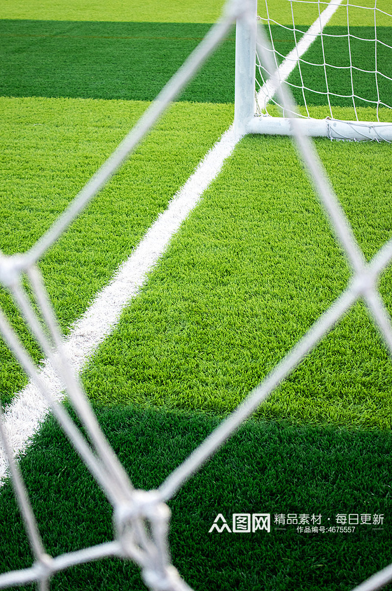 绿色高清足球门网草地空背景图摄影图照片素材