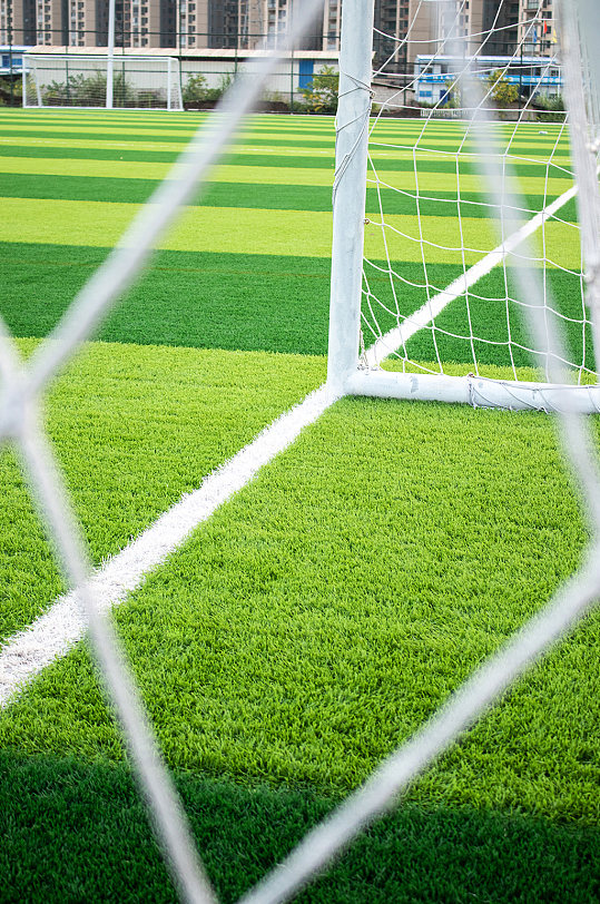 绿色高清足球门网草地空背景图摄影图照片