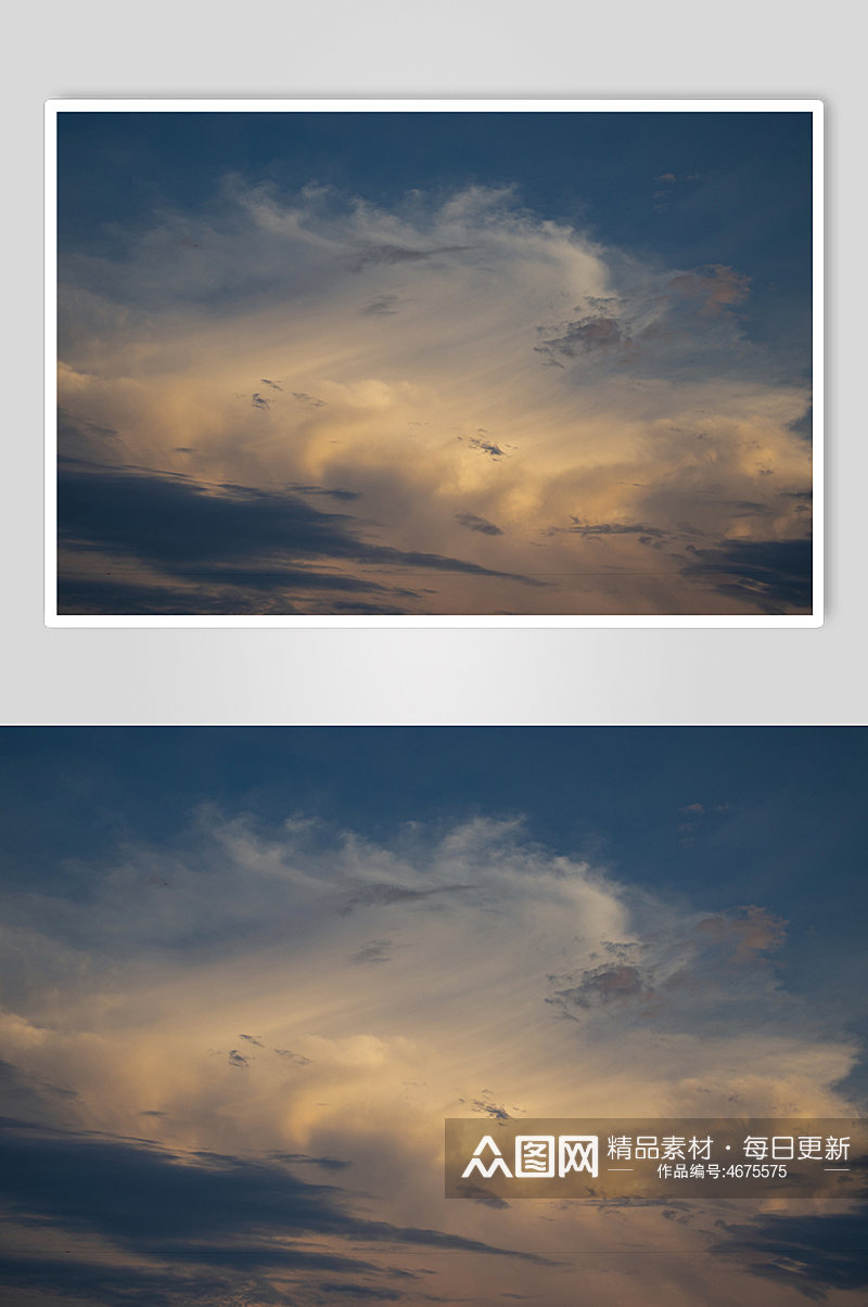 彩色晚霞云朵风景背景图摄影图照片素材