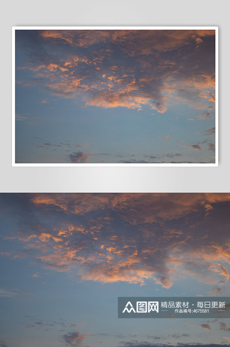 红色晚霞云朵风景背景图摄影图照片素材