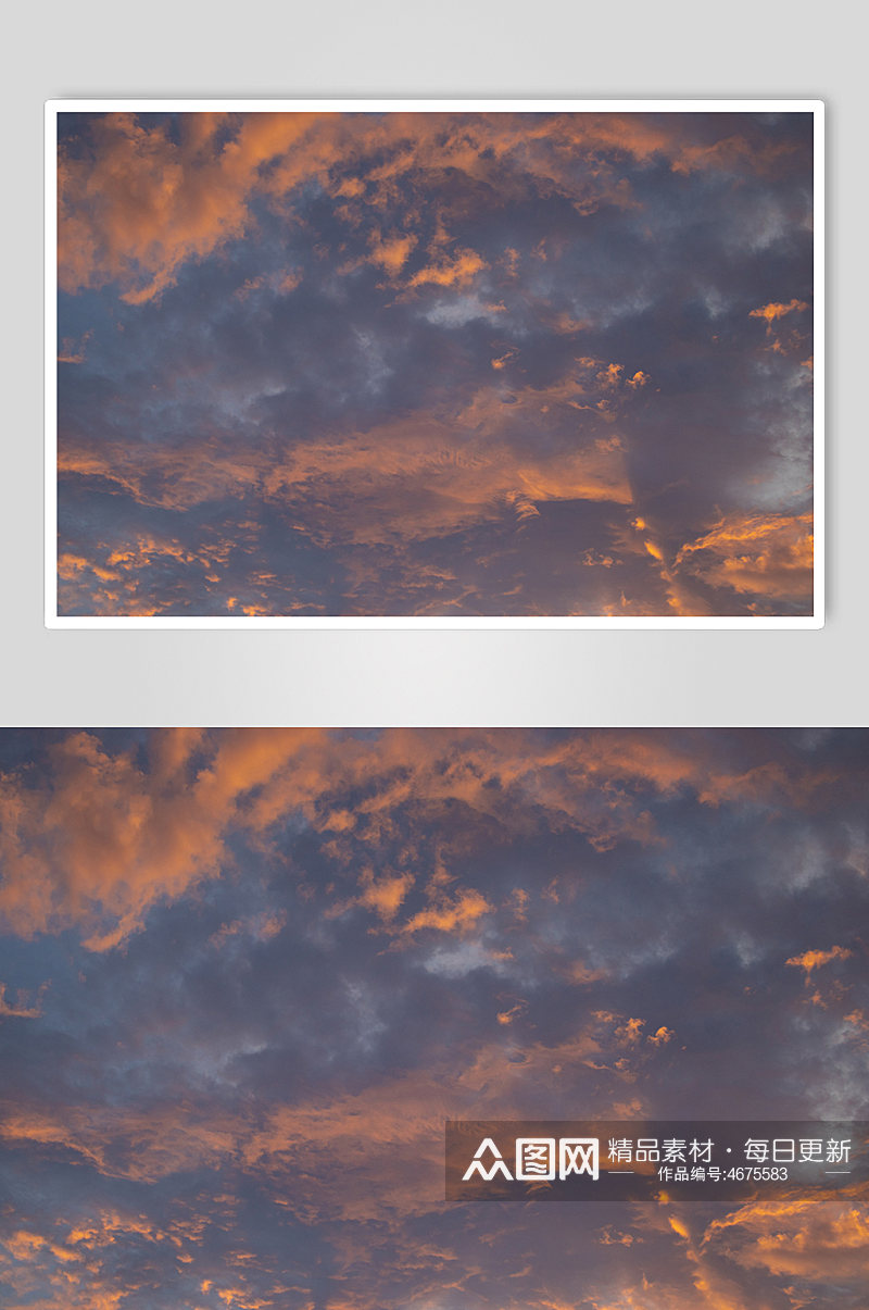 红色晚霞云朵风景背景图摄影图照片素材