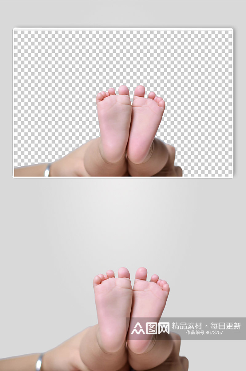 可爱婴儿小脚母婴儿童人物PNG摄影图元素素材