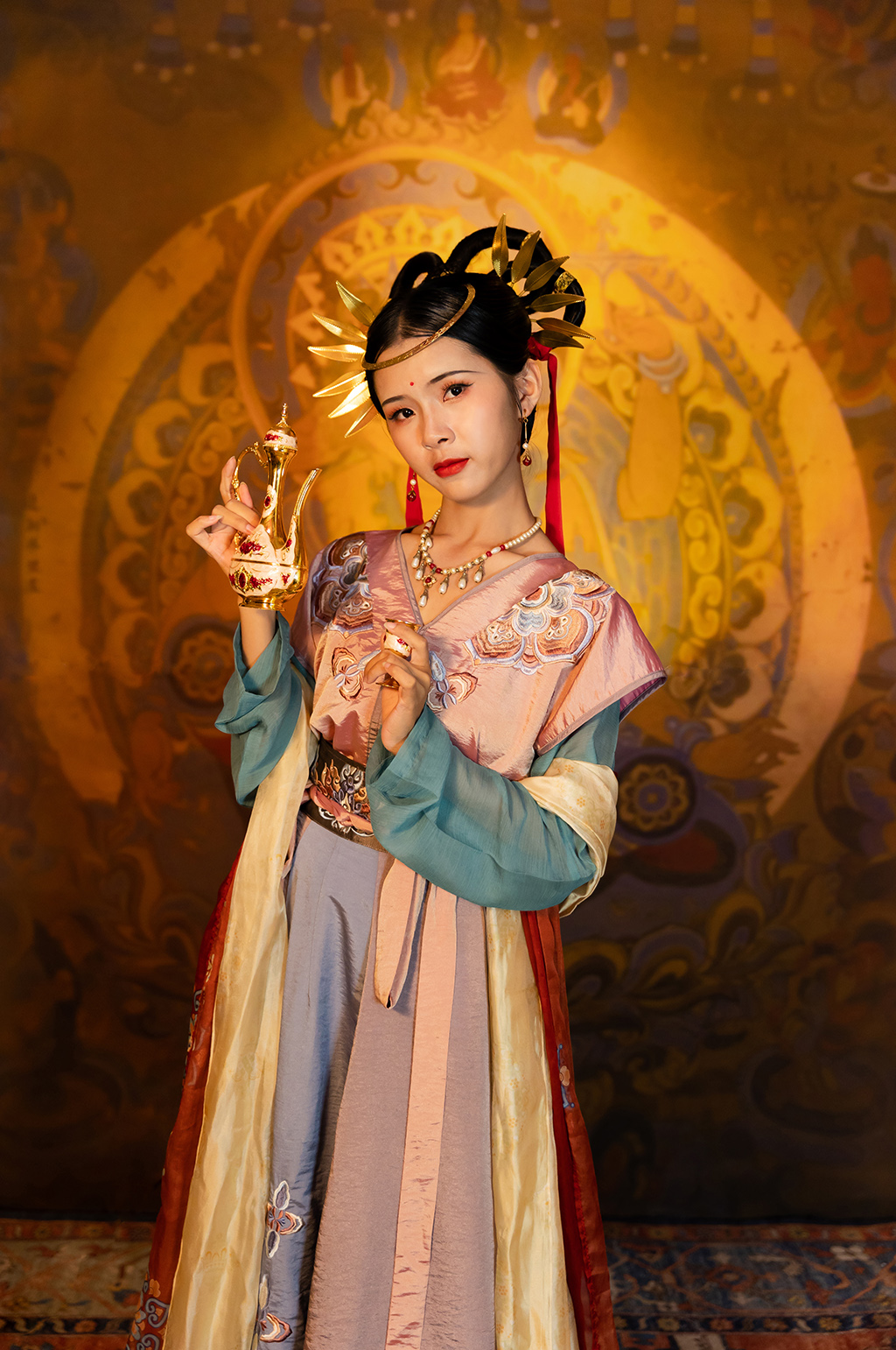 敦煌飞天仙女敦煌壁画人物摄影精修图片素材