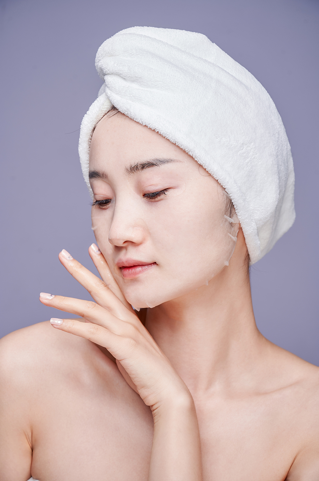 精致面膜美容美肤美妆人物精修摄影图片素材
