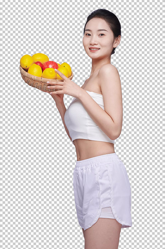 水果健康美体女性瘦身减肥人物PNG摄影图片