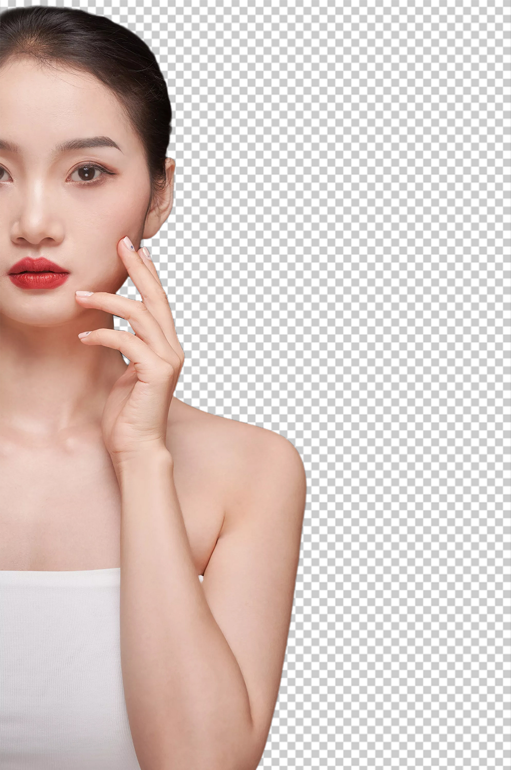 高级彩妆美容美肤美妆人物PNG免抠摄影图素材
