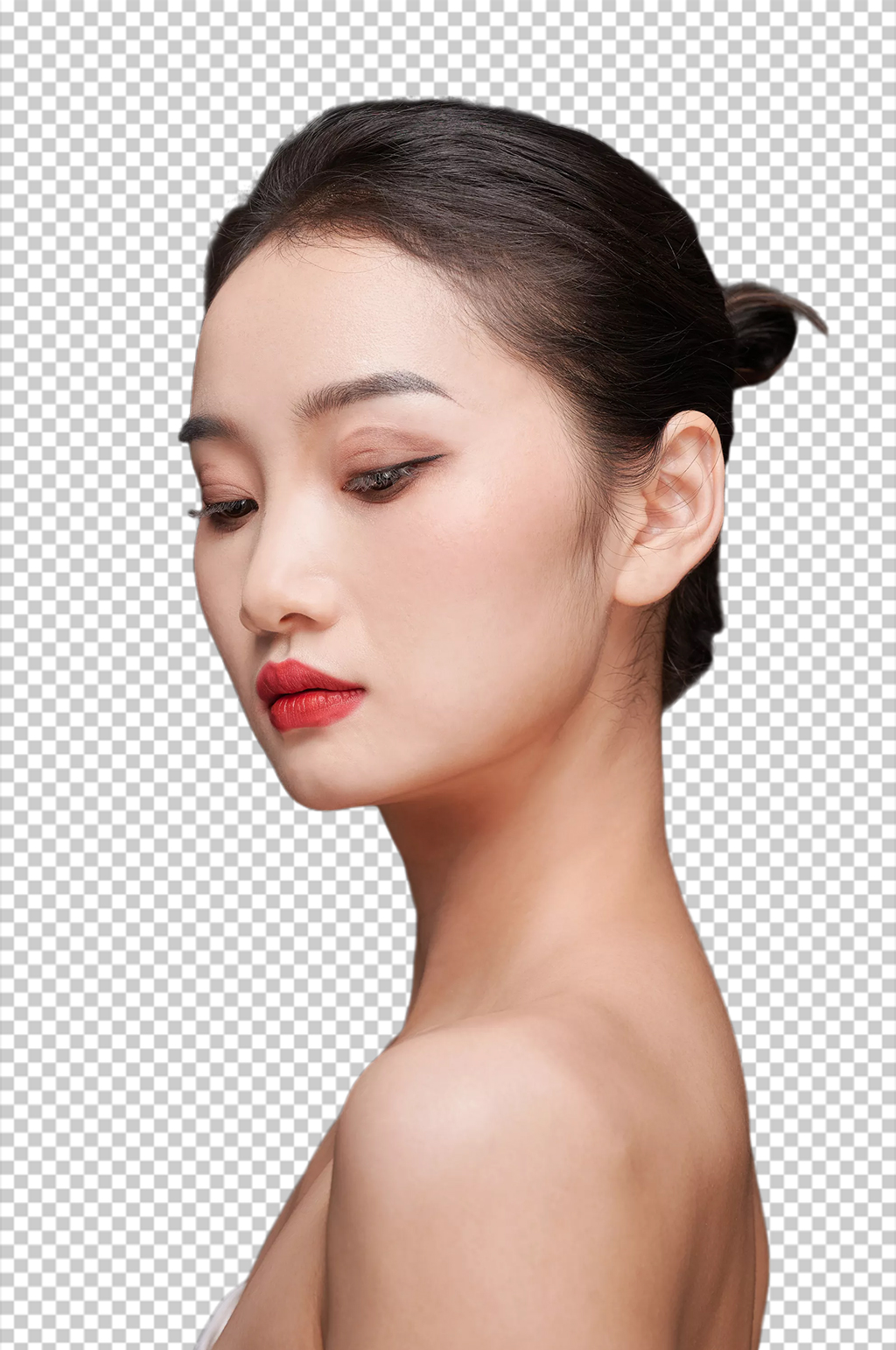 高级彩妆美容美肤美妆人物PNG免抠摄影图素材
