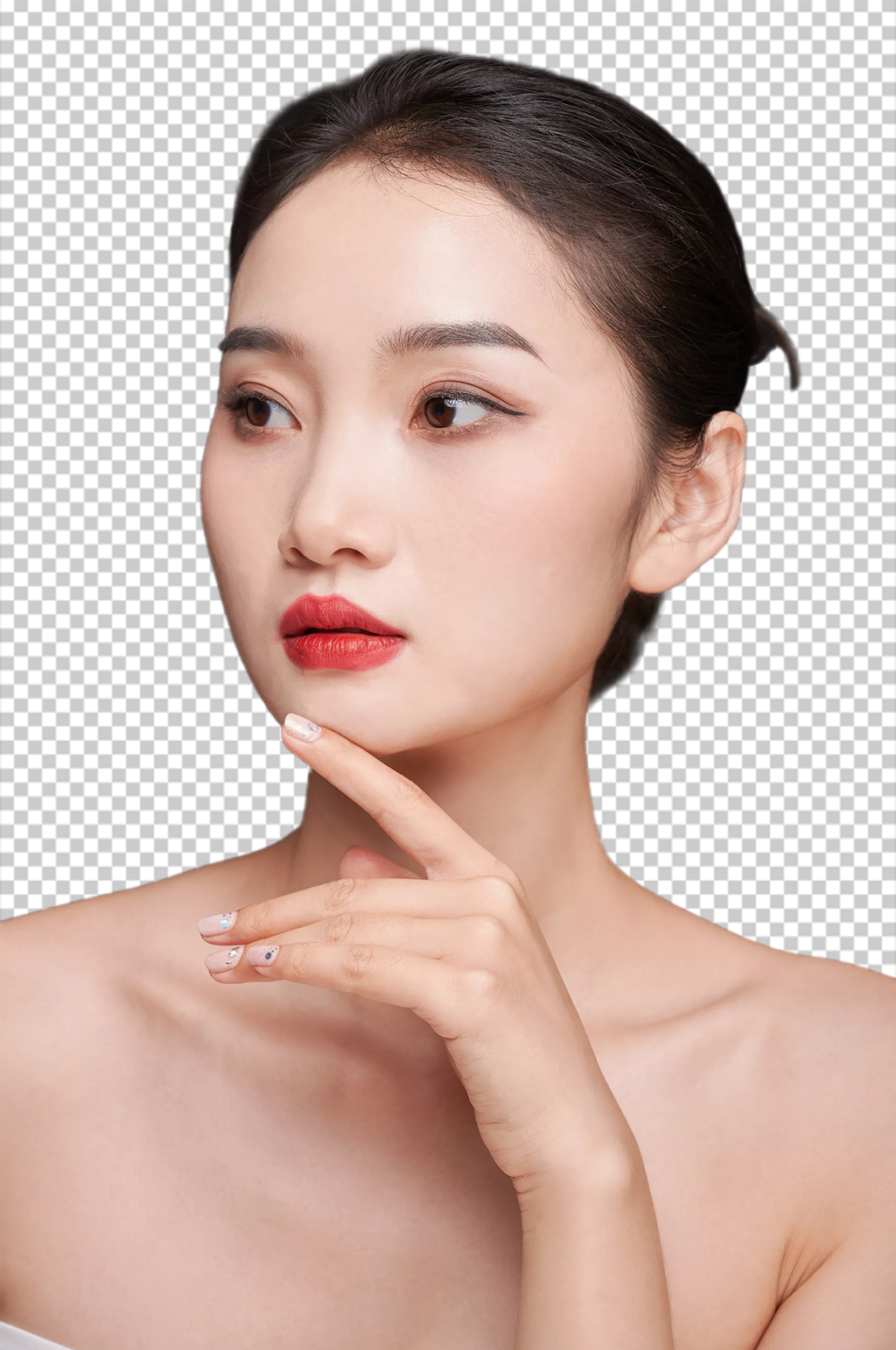 彩妆美容美肤美妆美女人物PNG免抠摄影图素材