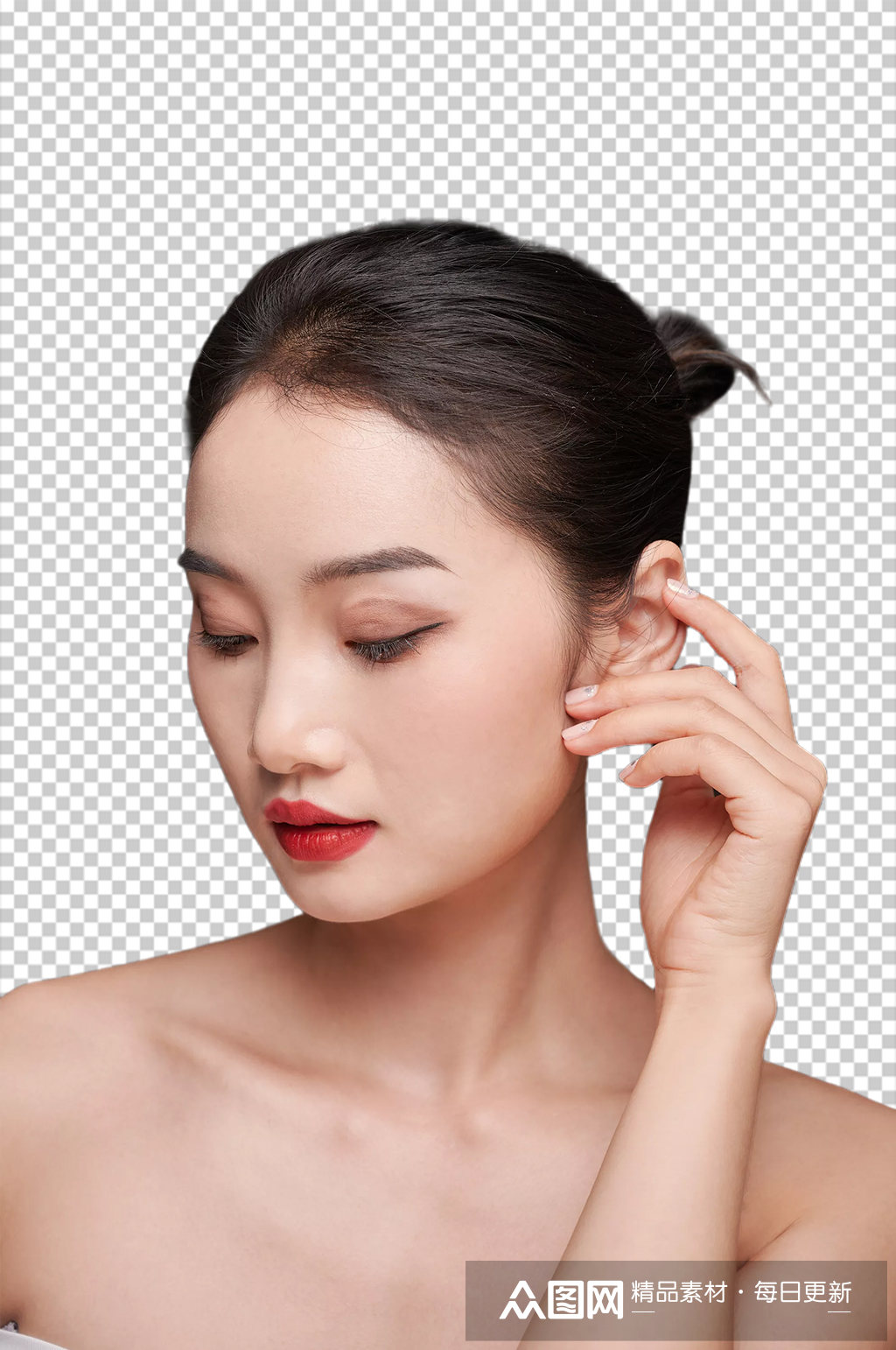 高级妆美容美肤美妆人物png摄影图片素材