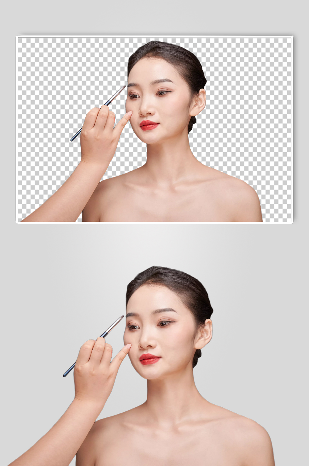 美容美肤美妆美女人物PNG免抠摄影图片素材
