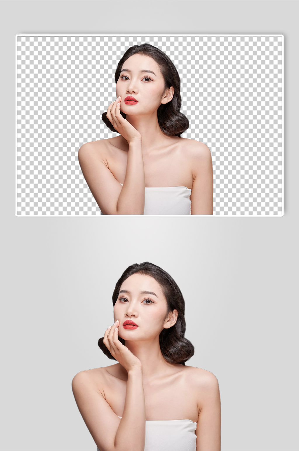 大气妆造美容美肤美妆女性人物PNG摄影图素材