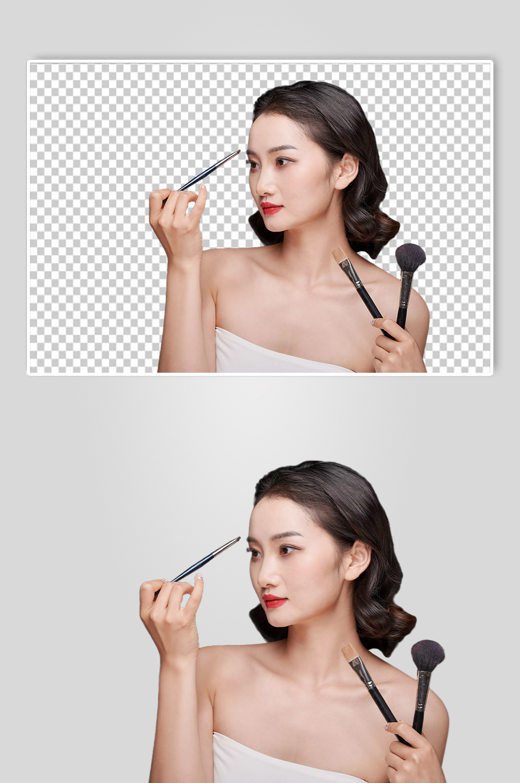 美容美肤美妆美女人物PNG摄影图片素材