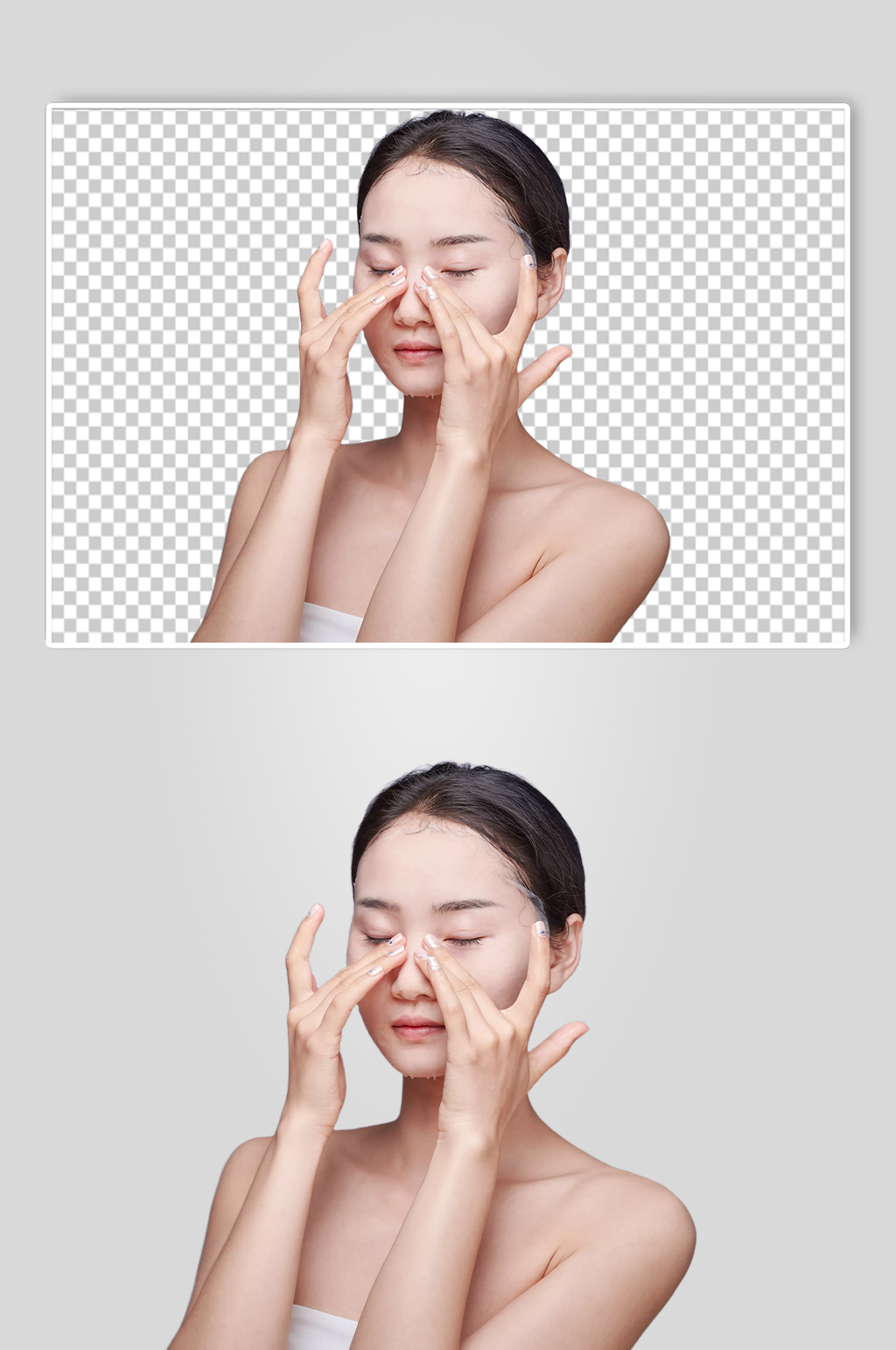 美容美肤美妆面膜女生人物PNG摄影图片素材