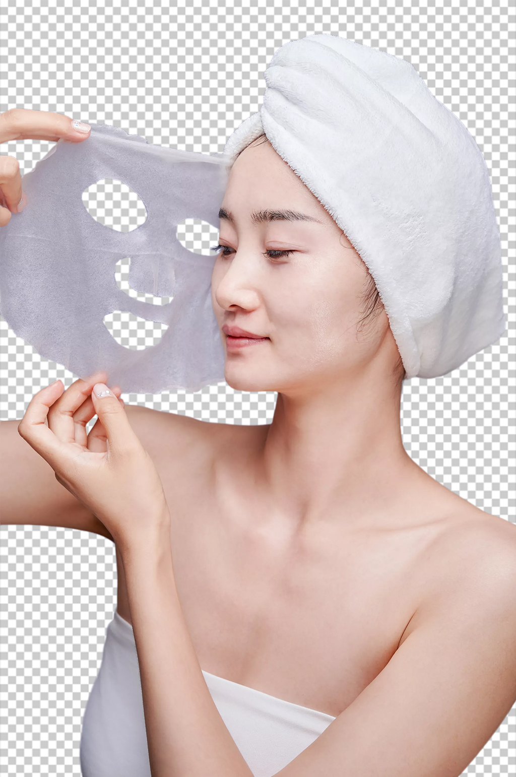 面膜美容美肤美妆女生人物PNG摄影图片素材