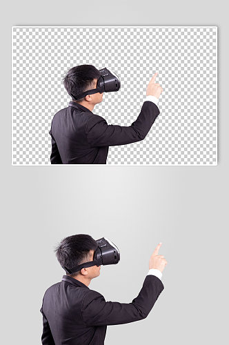 科技VR眼镜虚拟体验馆人物PNG摄影图片