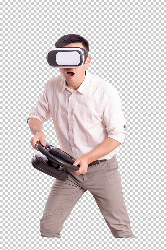 游戏VR眼镜宣传男生人物PNG摄影图片