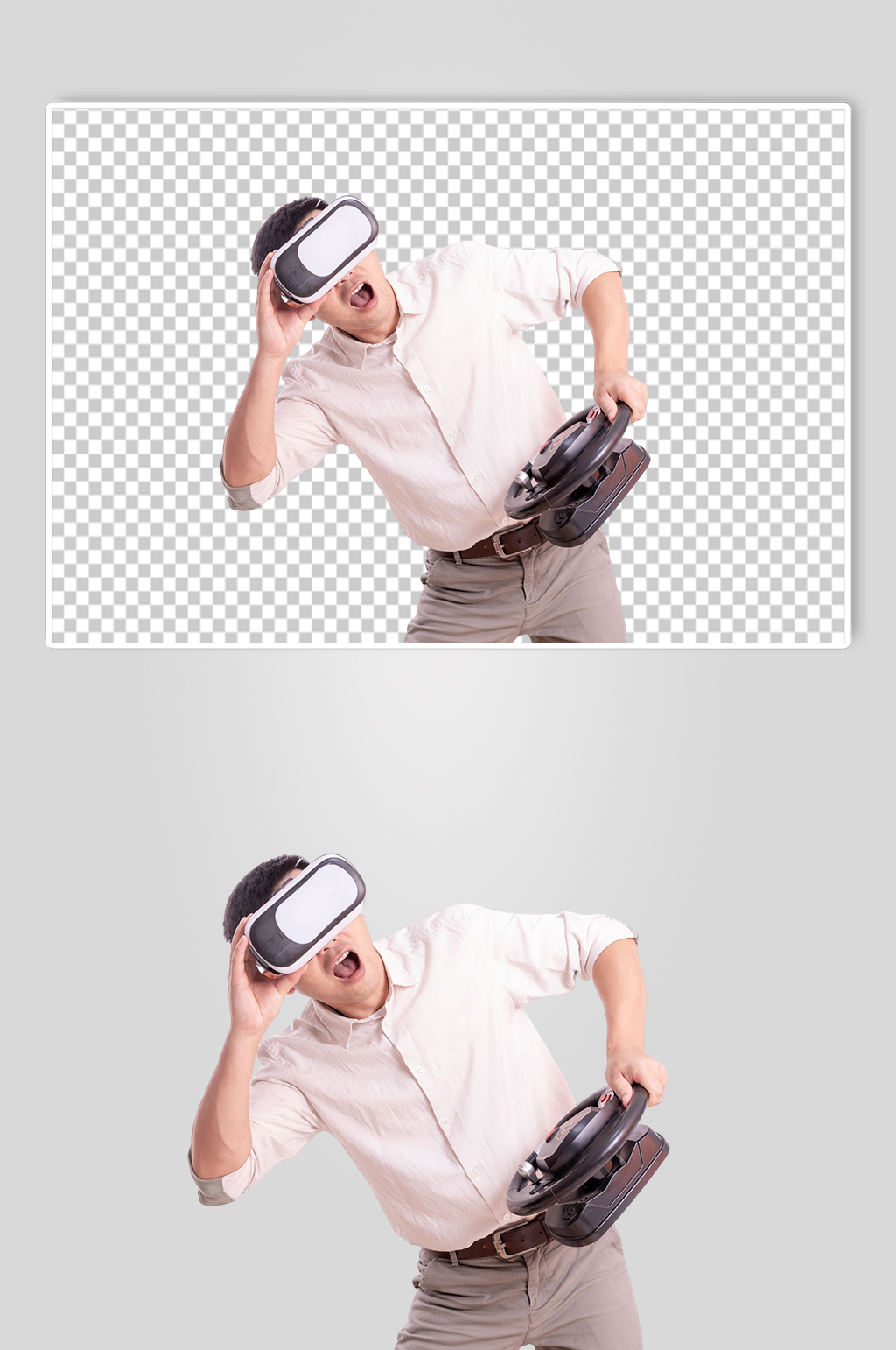 潮玩游戏VR眼镜男生人物PNG摄影图片素材