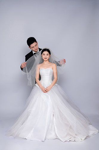高级婚纱照婚礼男女人物精修摄影图
