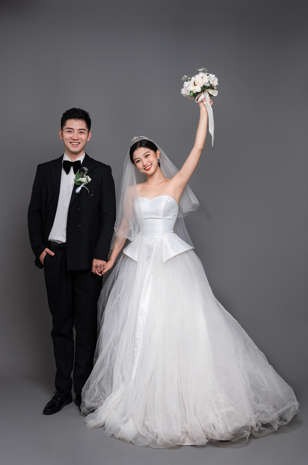 开心结婚吧婚纱照婚礼人物精修摄影图素材