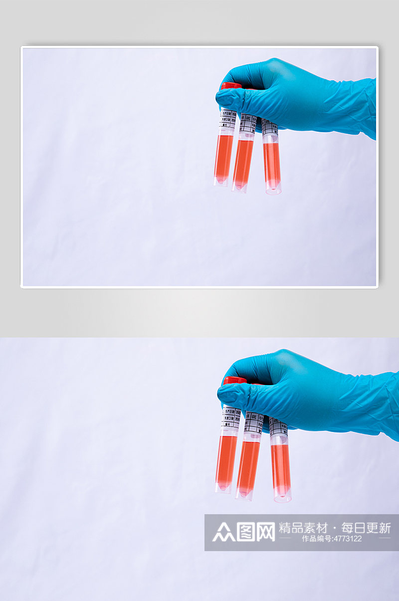 核酸检测管医用手套西医防护物品摄影图片素材