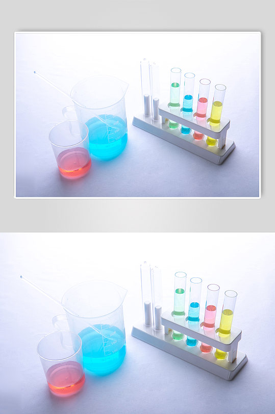 玻璃器皿医疗化学实验西医医疗物品摄影图