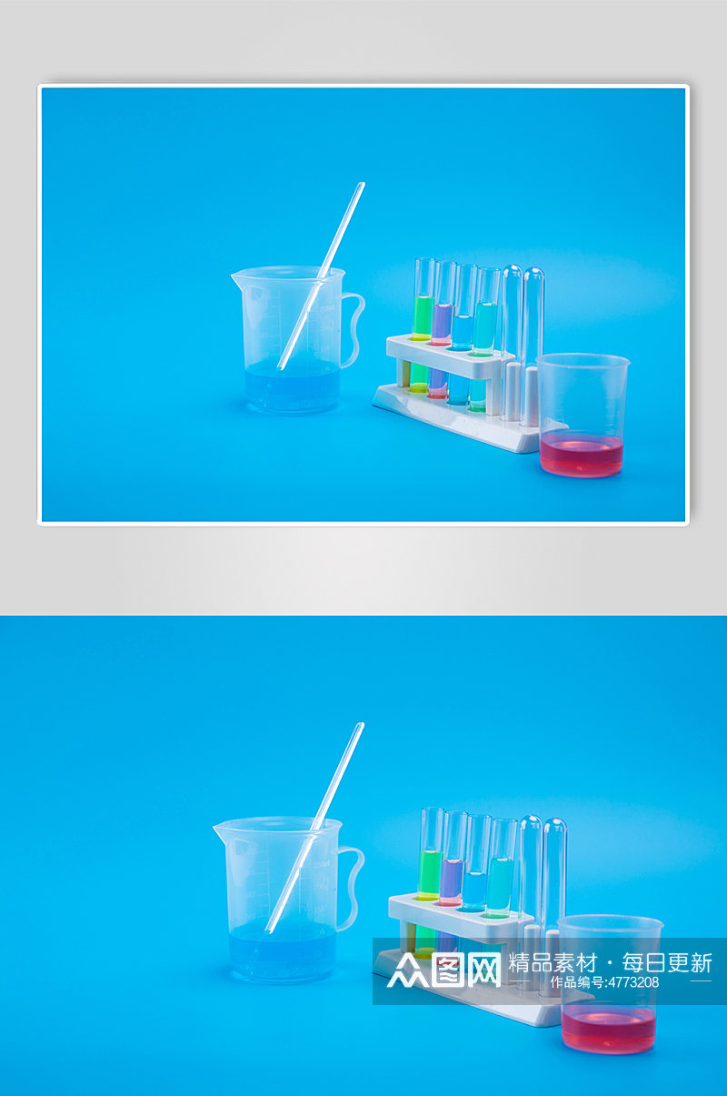 玻璃器皿医学化学实验西医医疗物品摄影图片素材