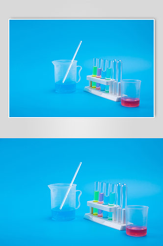 玻璃器皿医学化学实验西医医疗物品摄影图片