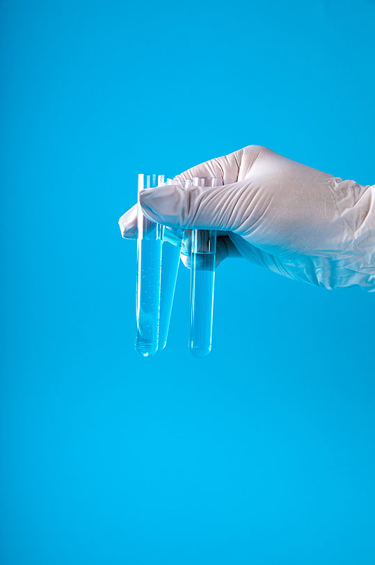 玻璃试管白手套西医医疗物品摄影图片-众图网
