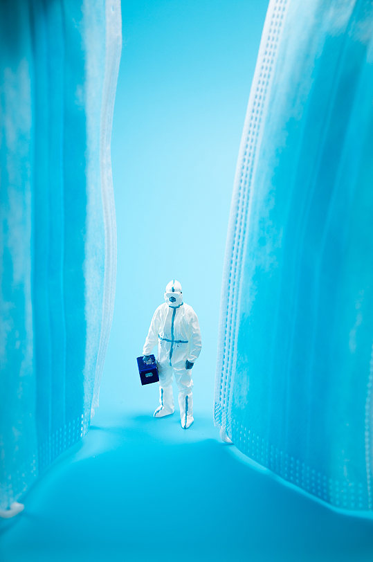 微距口罩防护人员西医防护物品摄影图片-众图网