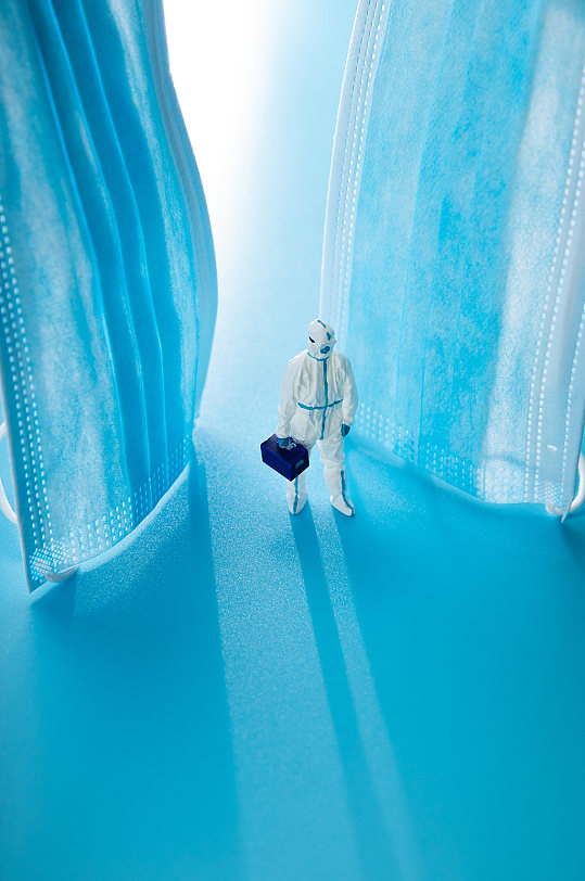 微距防护人员逆行者西医防护物品摄影图片-众图网