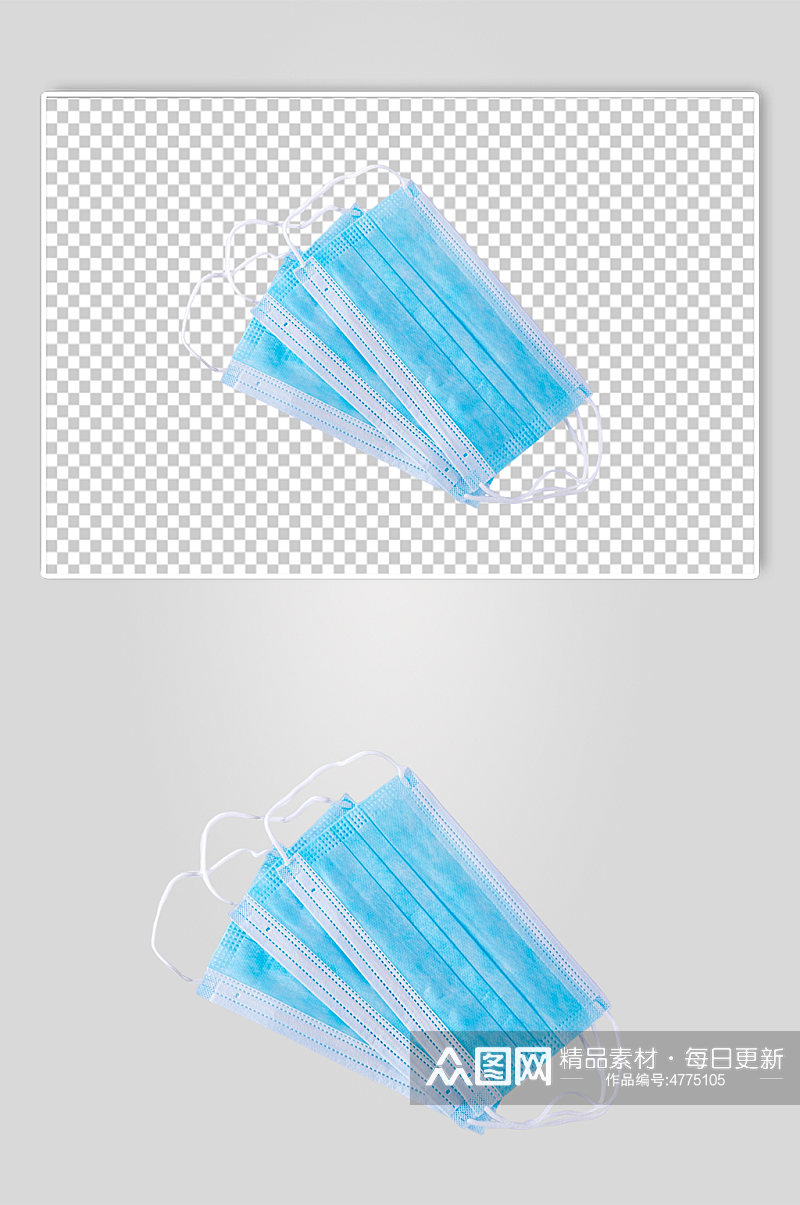 医用防护口罩西医防护摄影图PNG元素素材