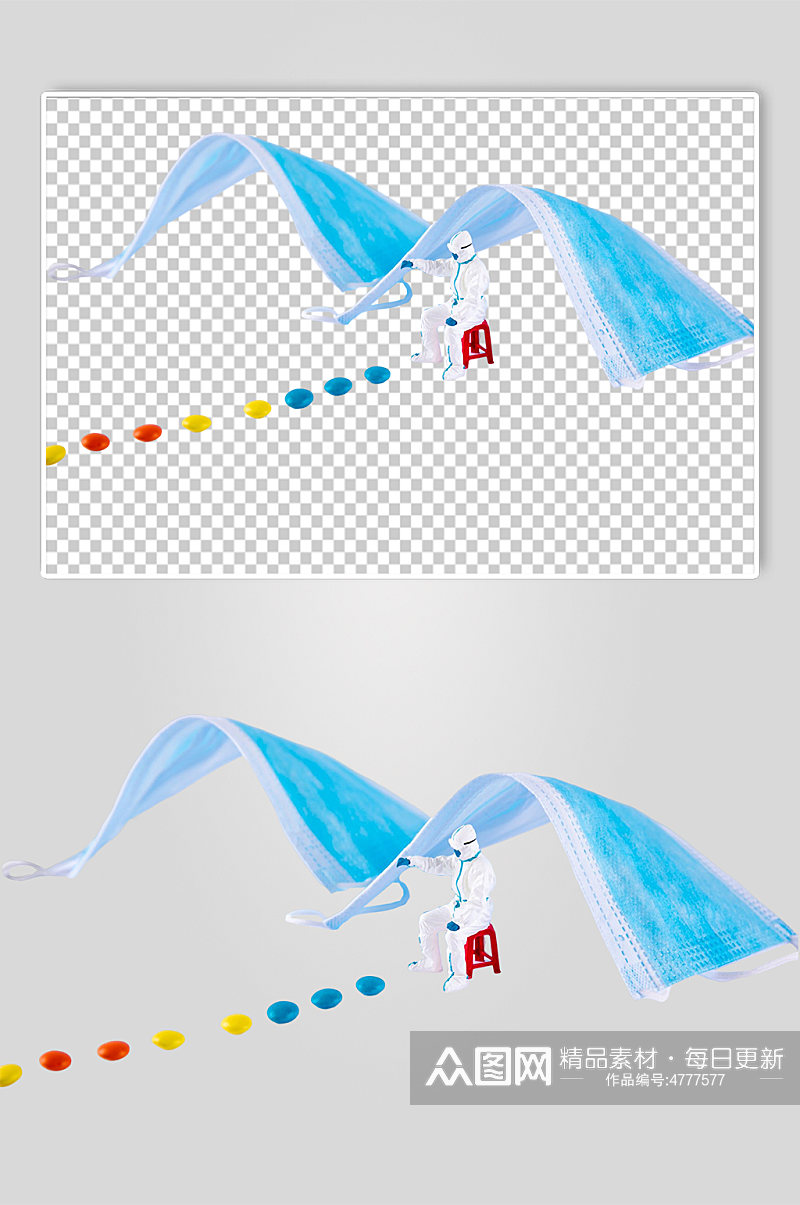 核酸检测口罩西医防护摄影图PNG免抠元素素材