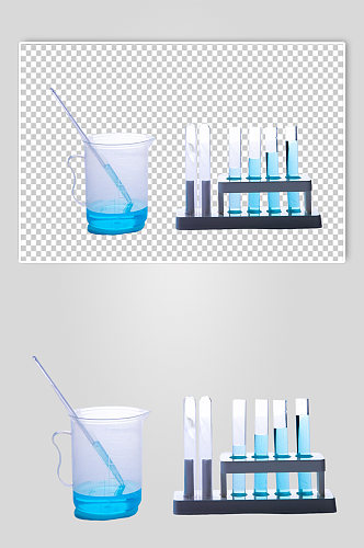 试管刻度杯西医医疗摄影图PNG免抠元素