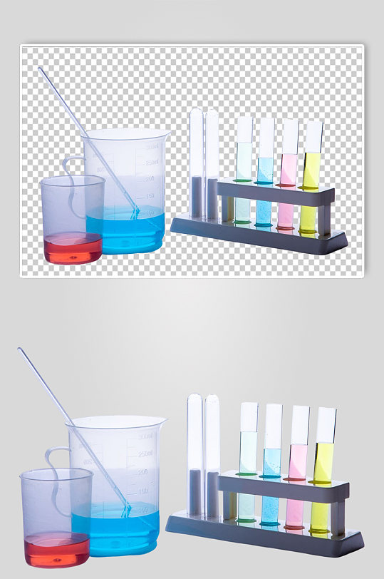 试管烧杯西医医疗摄影图PNG免抠元素