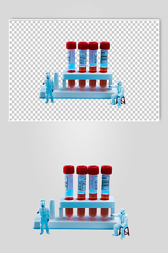 试管防疫人员西医防护摄影图PNG元素