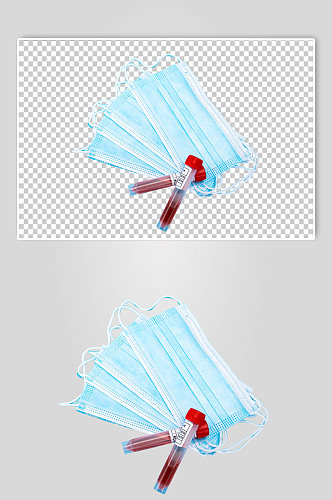医用口罩试管西医防护摄影图PNG免抠元素