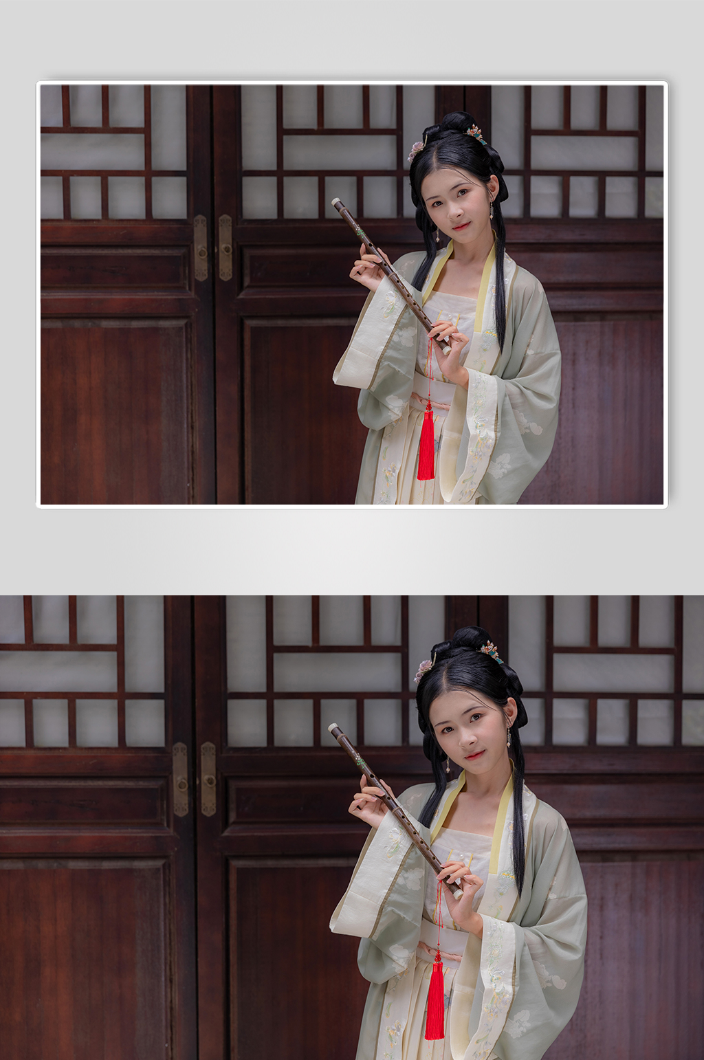 国潮古装美女宋制汉服人物摄影精修图片素材