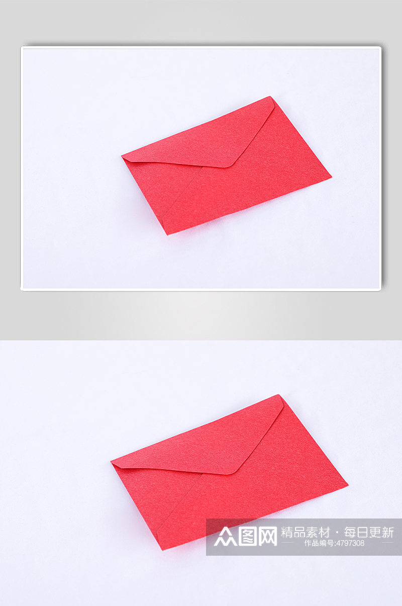 红色表白信封礼物盒情人节摄影图片素材
