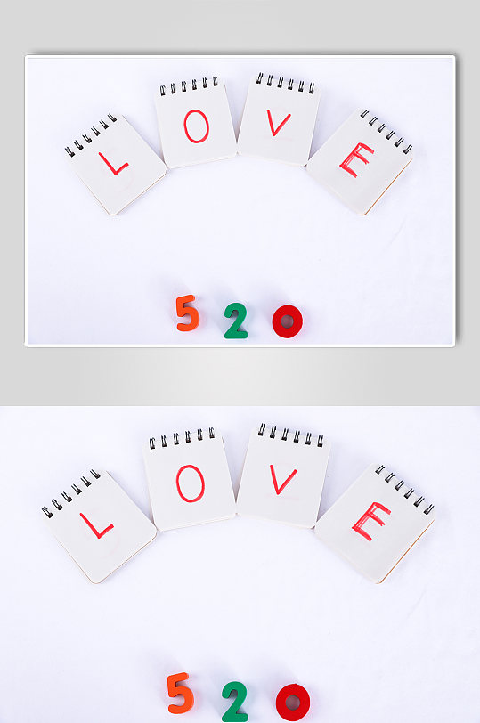可爱LOVE卡片告白情人节摄影图片