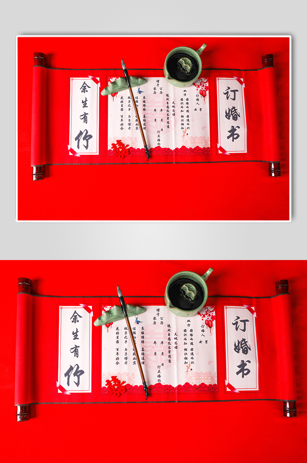 中国传统订婚仪式浪漫七夕情人节摄影图片素材
