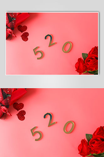 玫瑰花花束520促销情人节摄影图片