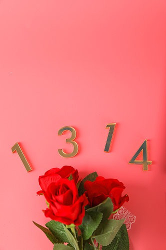 鲜花花束1314告白促销情人节摄影图片