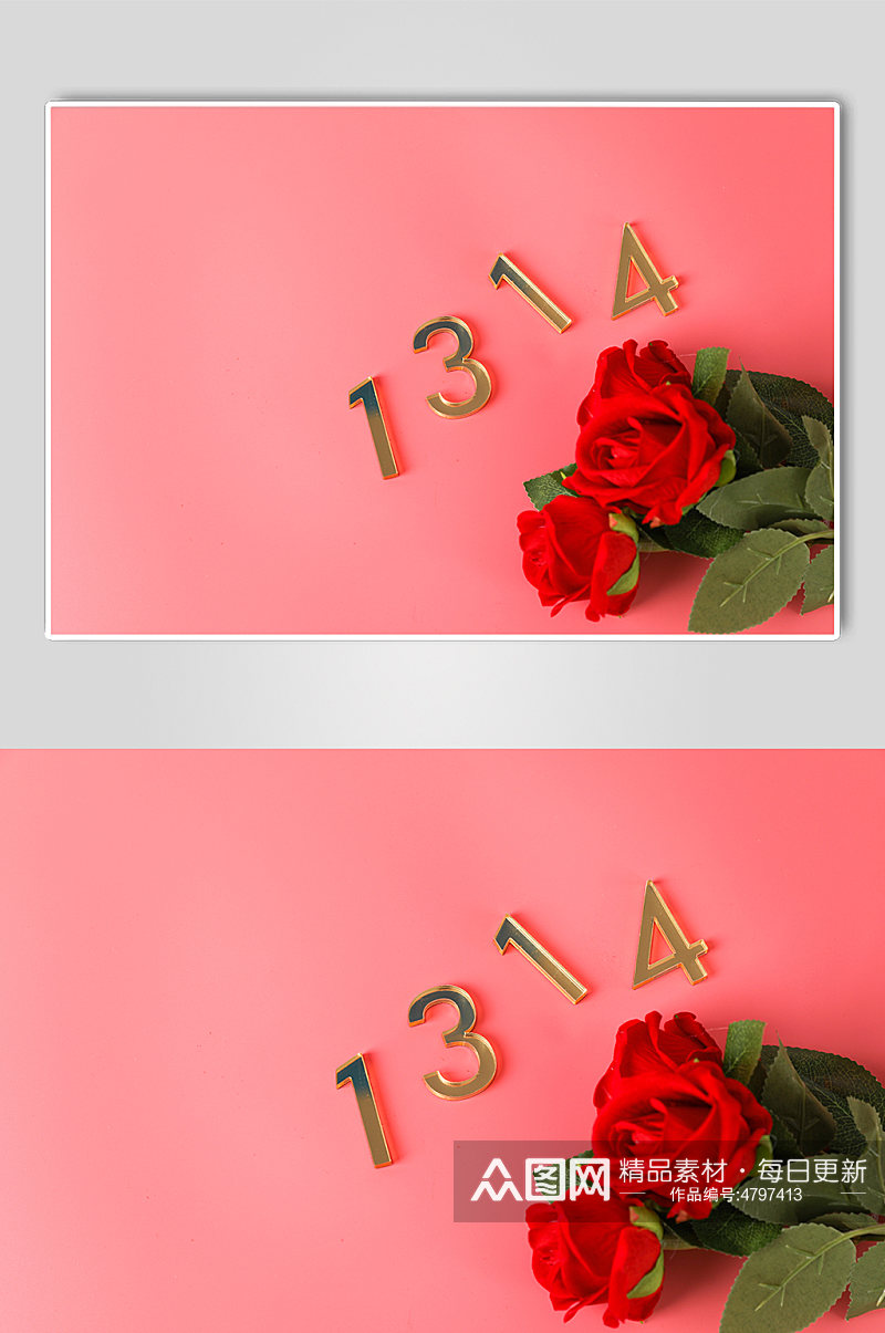 浪漫玫瑰花花束1314促销情人节摄影图片素材