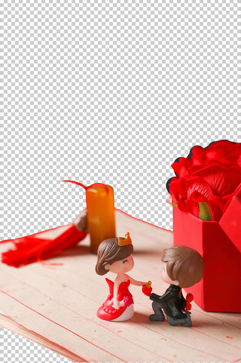 中式传统印章礼盒情人节元素PNG摄影图素材