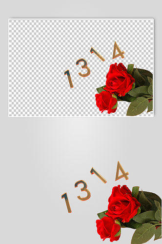 玫瑰鲜花浪漫情人节元素PNG免抠摄影图