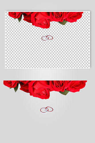 订婚戒指玫瑰情人节元素PNG免抠摄影图